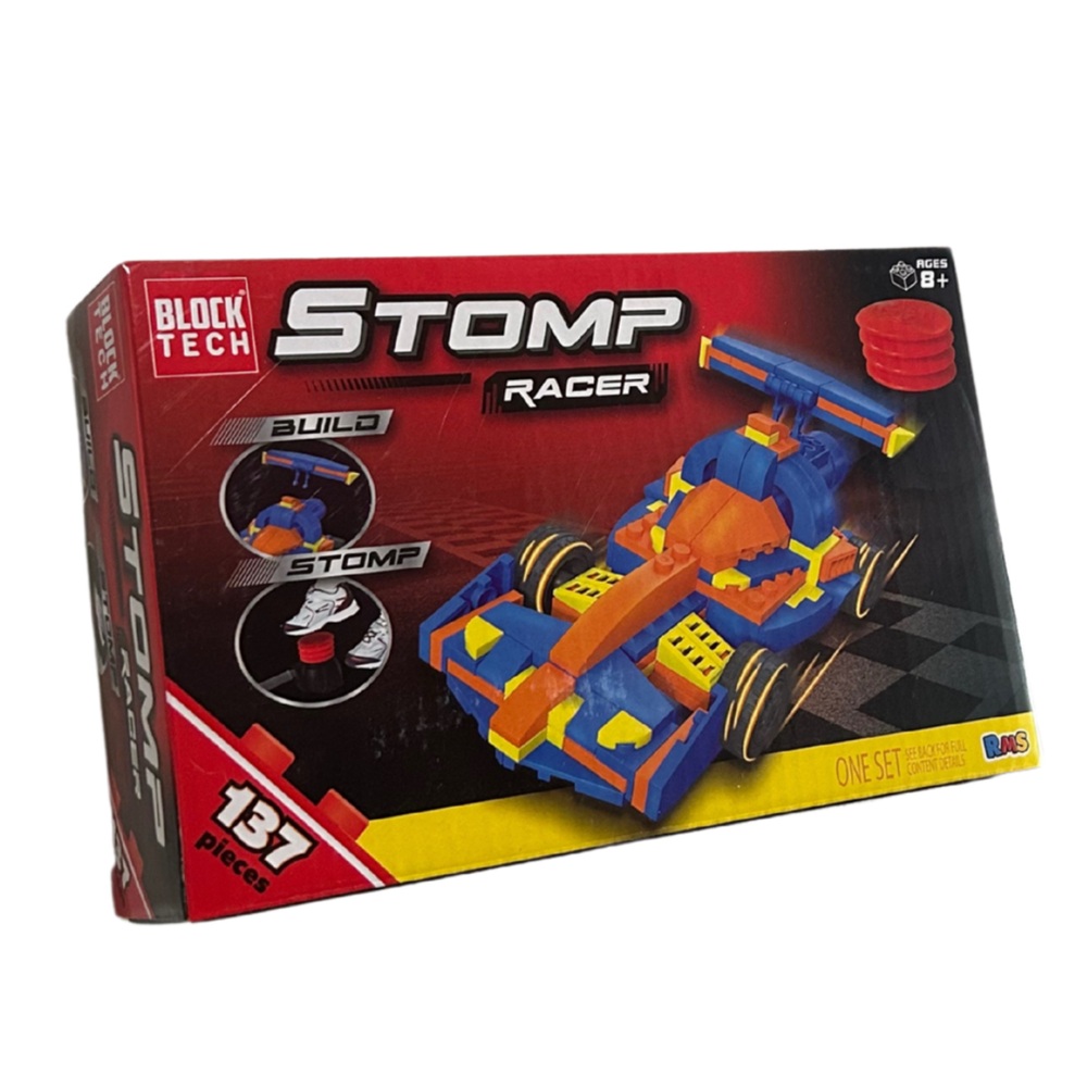 Block Tech Stomp Racer Race Car Build Set | Toy | New | 137 Pieces | Ages 8+